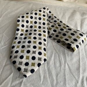 Vtg Tongue Tied Tom McLellon Geometric 100% Silk Tie-62”